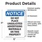 Signmission Do Not Place Unsolicited Advertising, 5 in W x Rectangle, Vinyl Decal OS-2PACK-NS-D-57-V-11337 - alternate 5